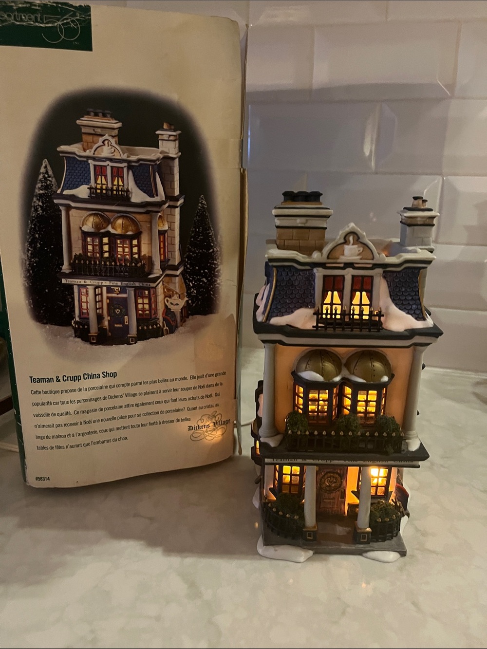 "Teaman & Crupp China Shop" Dickens Snow Village by Dept. 56
